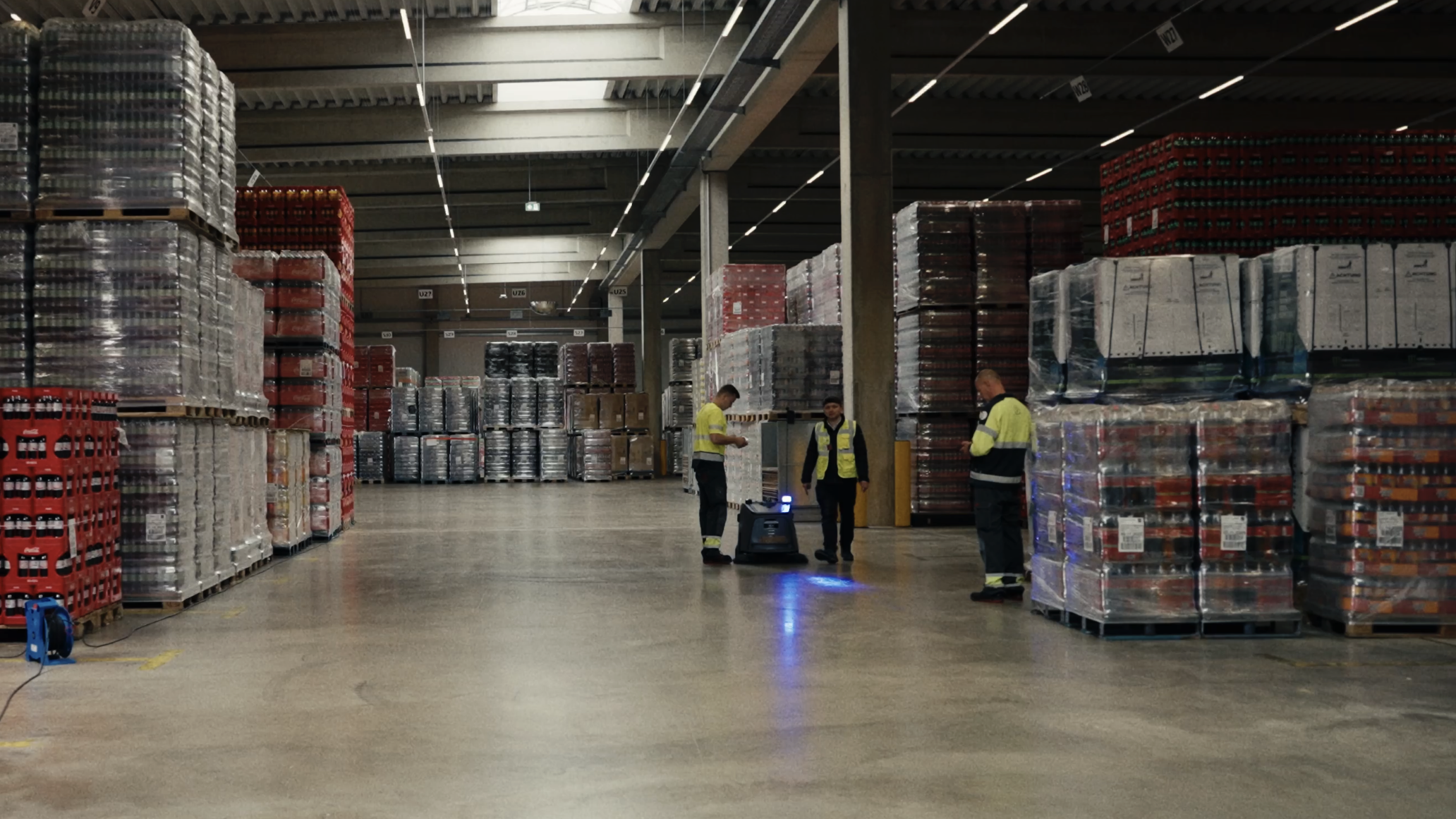 Gausium Beetle, CoCa-Cola Warehouse, Warehouse cleaning robot