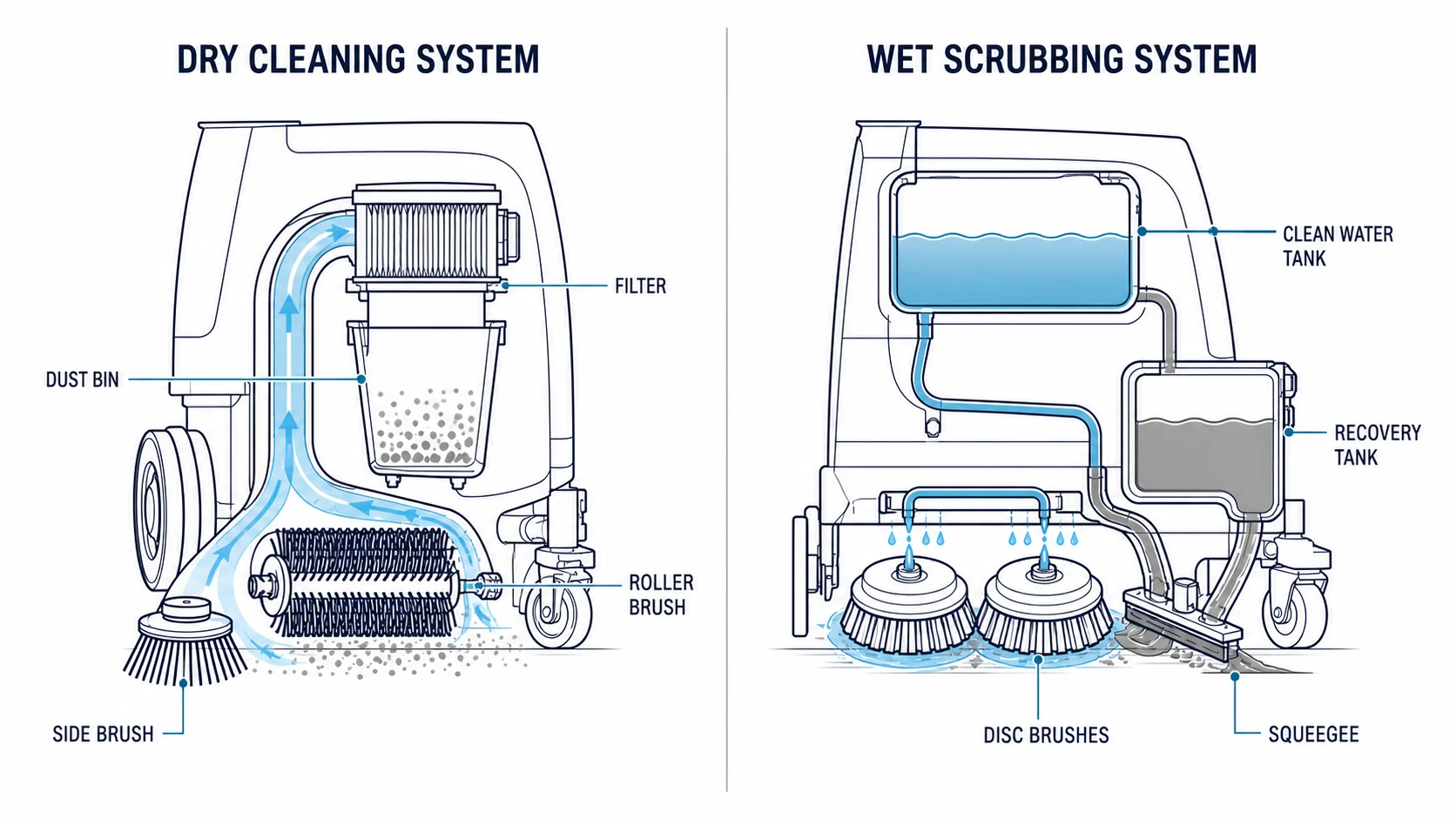 One Machine or Two? Cleaning Robots for Mixed-Floor Buildings